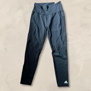 Adidas black mesh leggings size medium new
